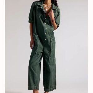 Free People Margarita Jumpsuit Size Small Color Everglades